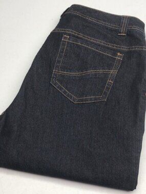 LIKE NEW CONTRAST HIGH-RISE WIDE LEG BOOTCUT JEANS 13/33x34 ⭐️